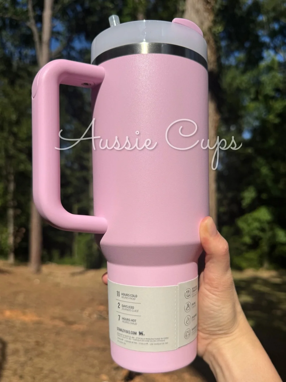 Cherry Blossom 40 oz Stanley Pink Quencher H2.0 Tumbler with Handle, BNWT - Picture 4 of 10